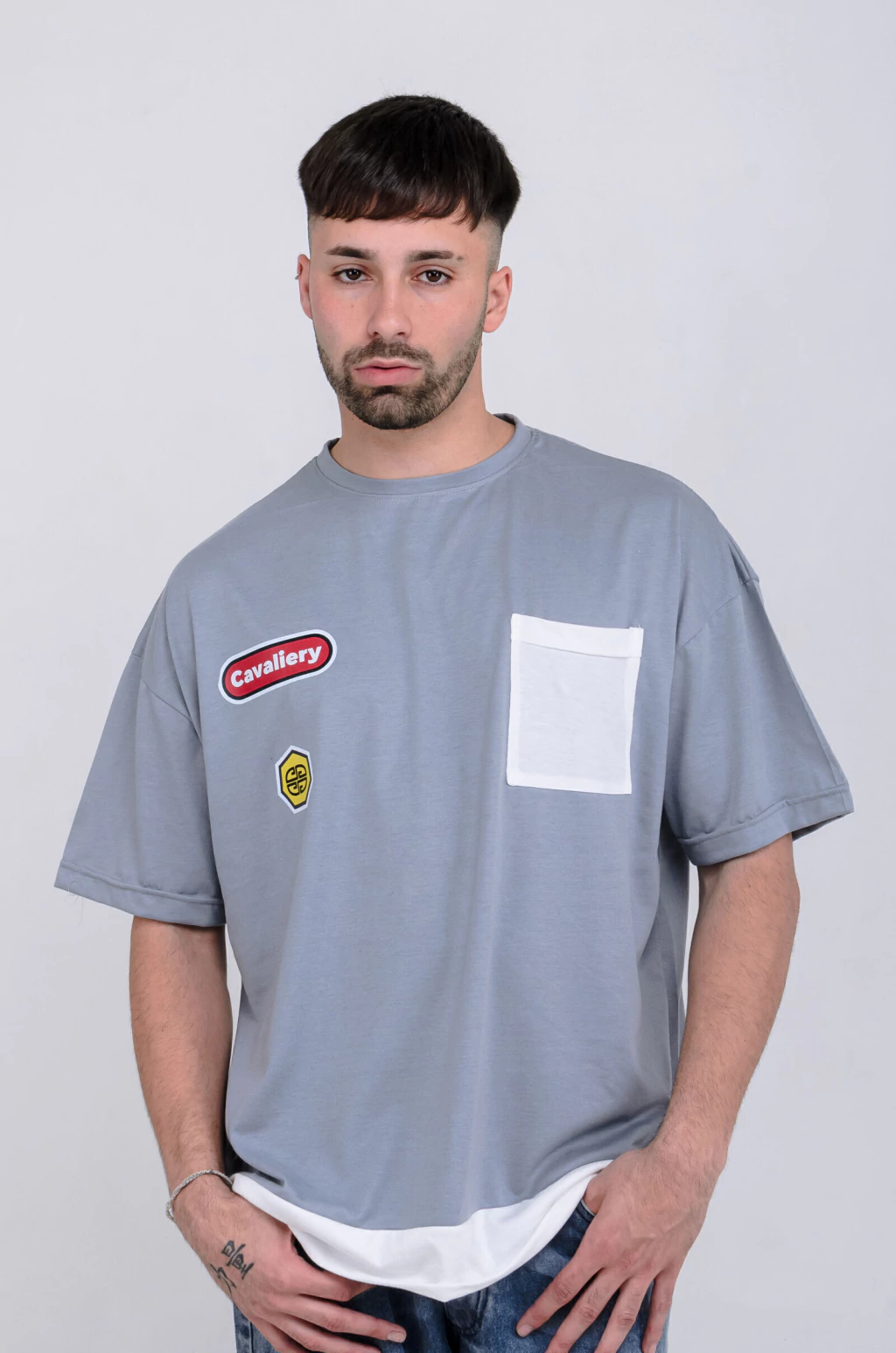 Remera Eleveme Gris Perla